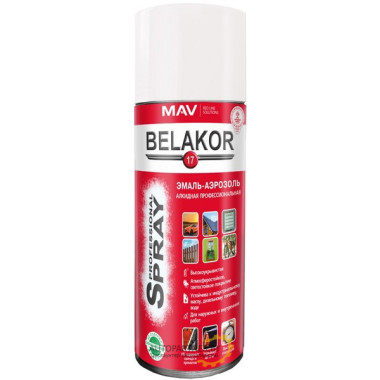 Краска алкидная Белая BELAKOR 17 520мл / 01021-270