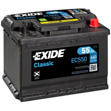 Аккумулятор EXIDE 12V 55AH 460A ETN 0(R+) B13 / EC550