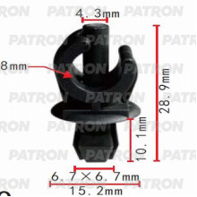 Держатель пластмассовый PATRON Audi, Seat, Skoda, Volkswagen / P37-0455