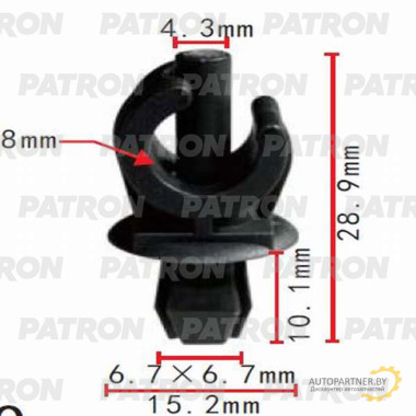 Держатель пластмассовый PATRON Audi, Seat, Skoda, Volkswagen / P37-0455