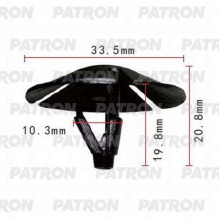 Клипса пластмассовая PATRON Chrysler / P37-0665
