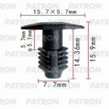 Клипса пластмассовая PATRON Hyundai,Kia / P37-0675