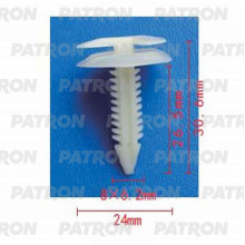 Клипса пластмассовая PATRON Chevrolet, Chrysler, Daewoo, Ford, GM, Opel / P37-0744