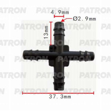 Тройник PATRON Крестообразный 5x5x5x5 / P37-0828