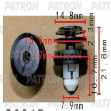Клипса пластмассовая PATRON BMW / P37-1484