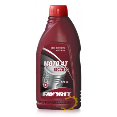 Моторное масло FAVORIT 4-TAKT SAE 10W30 API SL MOTO 0,5л