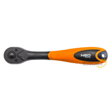 Трещотка изогнутая 1/4', 150 мм, 72з, РР, храповик CrMo  NEO / 08-514