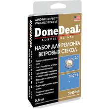 Клей для ремонта стекол  DONE DEAL светоотверждаемый шприц и затирка 20 г / DD6584