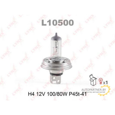 Лампа галогенная H4 12V 100/80W LYNXAUTO / L10500