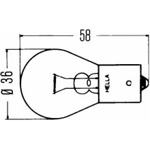 Лампа накаливания 12V 45W HELLA / 8GA002074121