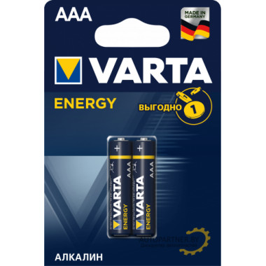 Батарейка VARTA ENERGY AAА LR03 2шт  (Германия) / 04103213412
