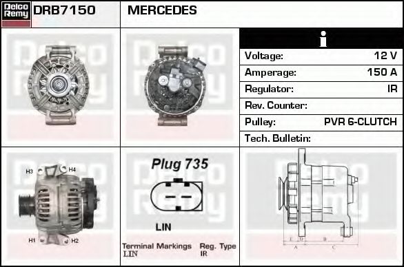 DELCO REMY DRB7150