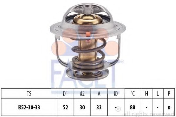 Термостат, охлаждающая жидкость FACET 7.8238S