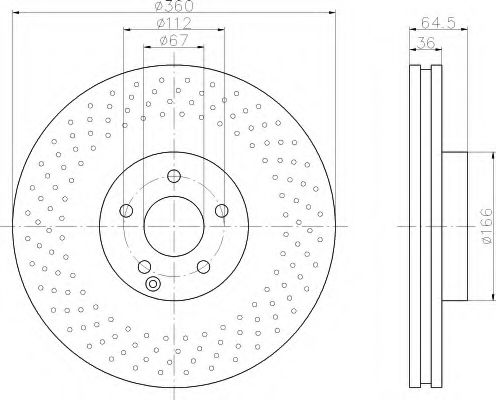 Тормозной диск HELLA 8DD 355 109-492