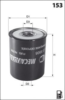 Топливный фильтр MECAFILTER ELG5505
