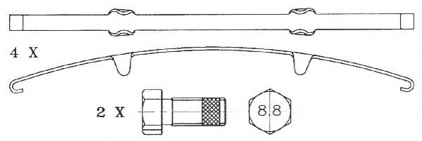 Комплект тормозных колодок, дисковый тормоз DURON DCV1388B