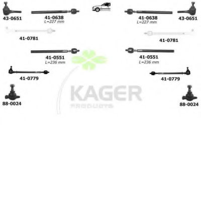 Подвеска колеса KAGER 80-0033
