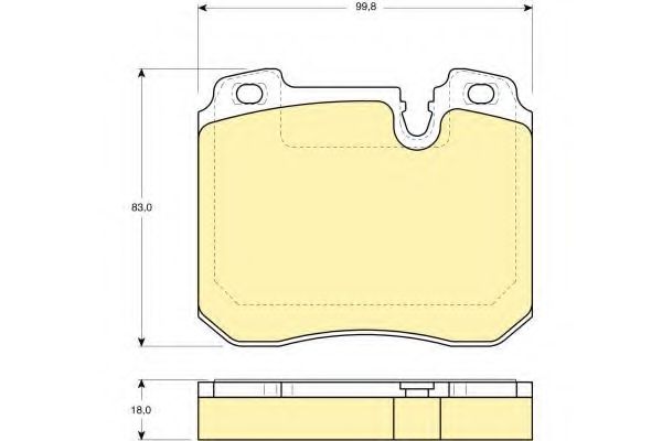 Комплект тормозных колодок, дисковый тормоз GIRLING 6111612