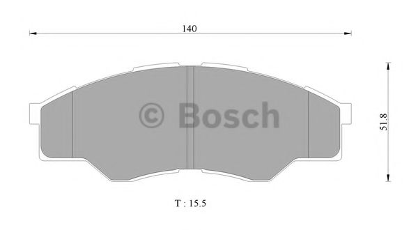 Комплект тормозных колодок, дисковый тормоз BOSCH 0 986 AB1 934