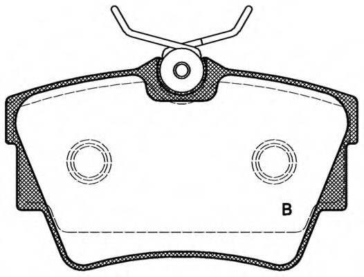Комплект тормозных колодок, дисковый тормоз OPEN PARTS BPA0591.12