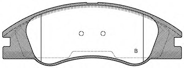 Комплект тормозных колодок, дисковый тормоз OPEN PARTS BPA1134.02