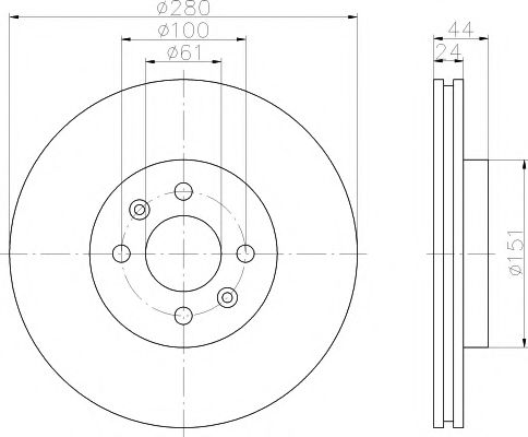 Комплект тормозов, дисковый тормозной механизм TEXTAR 89005600