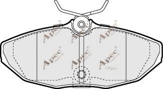 Комплект тормозных колодок, дисковый тормоз APEC braking PAD1226