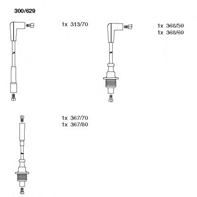 Комплект проводов зажигания BREMI 300/629