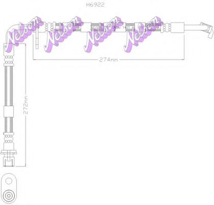 Тормозной шланг BROVEX-NELSON H6922