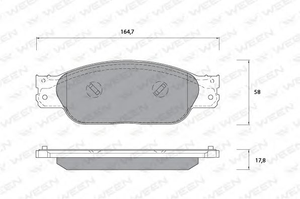 Комплект тормозных колодок, дисковый тормоз WEEN 151-1091