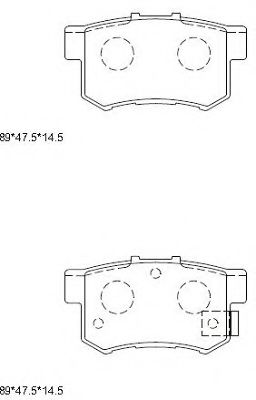Комплект тормозных колодок, дисковый тормоз ASIMCO KD1702