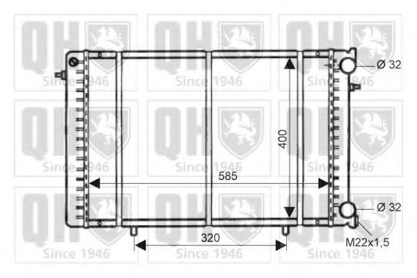 Радиатор, охлаждение двигателя QUINTON HAZELL QER1985