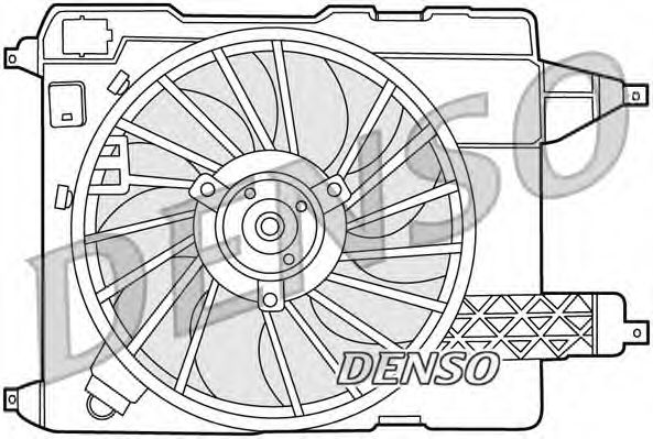 Вентилятор, охлаждение двигателя DENSO DER23002
