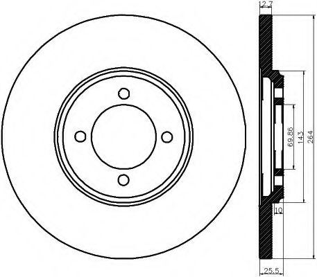 Тормозной диск MINTEX MDC130