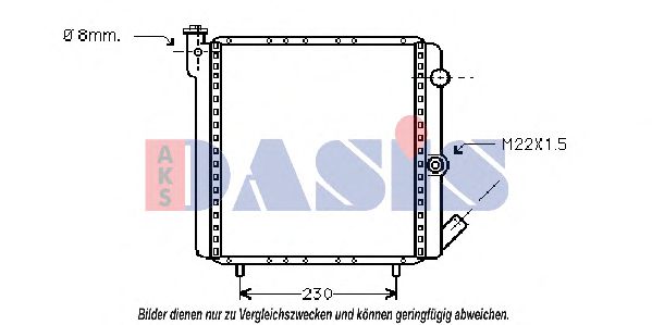 Радиатор, охлаждение двигателя AKS DASIS 180780N